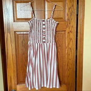 Stripped button dress